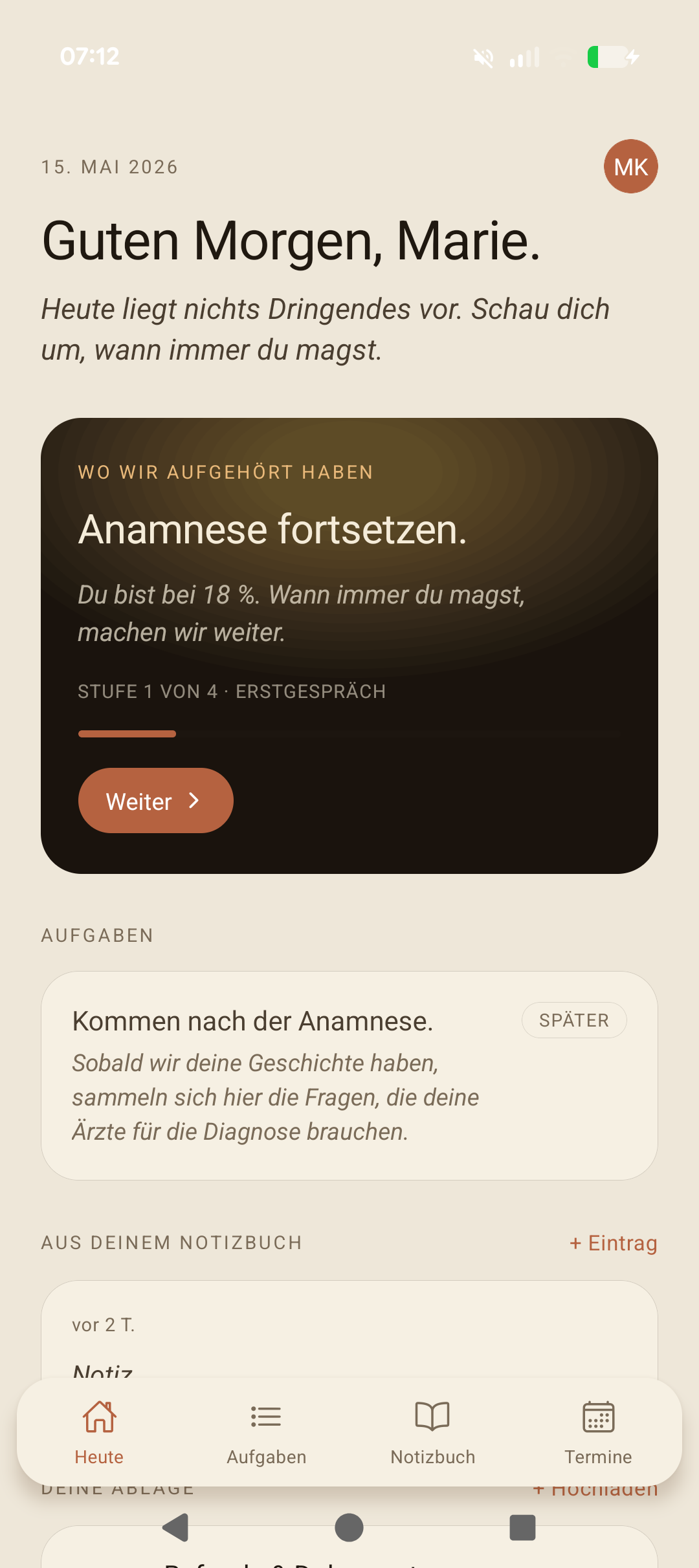 Dein Fall, auf einen Blick.